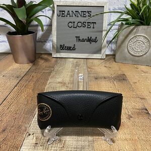 💜 Ray-Ban Luxottica - Pebbled black - Sunglasses Case Only